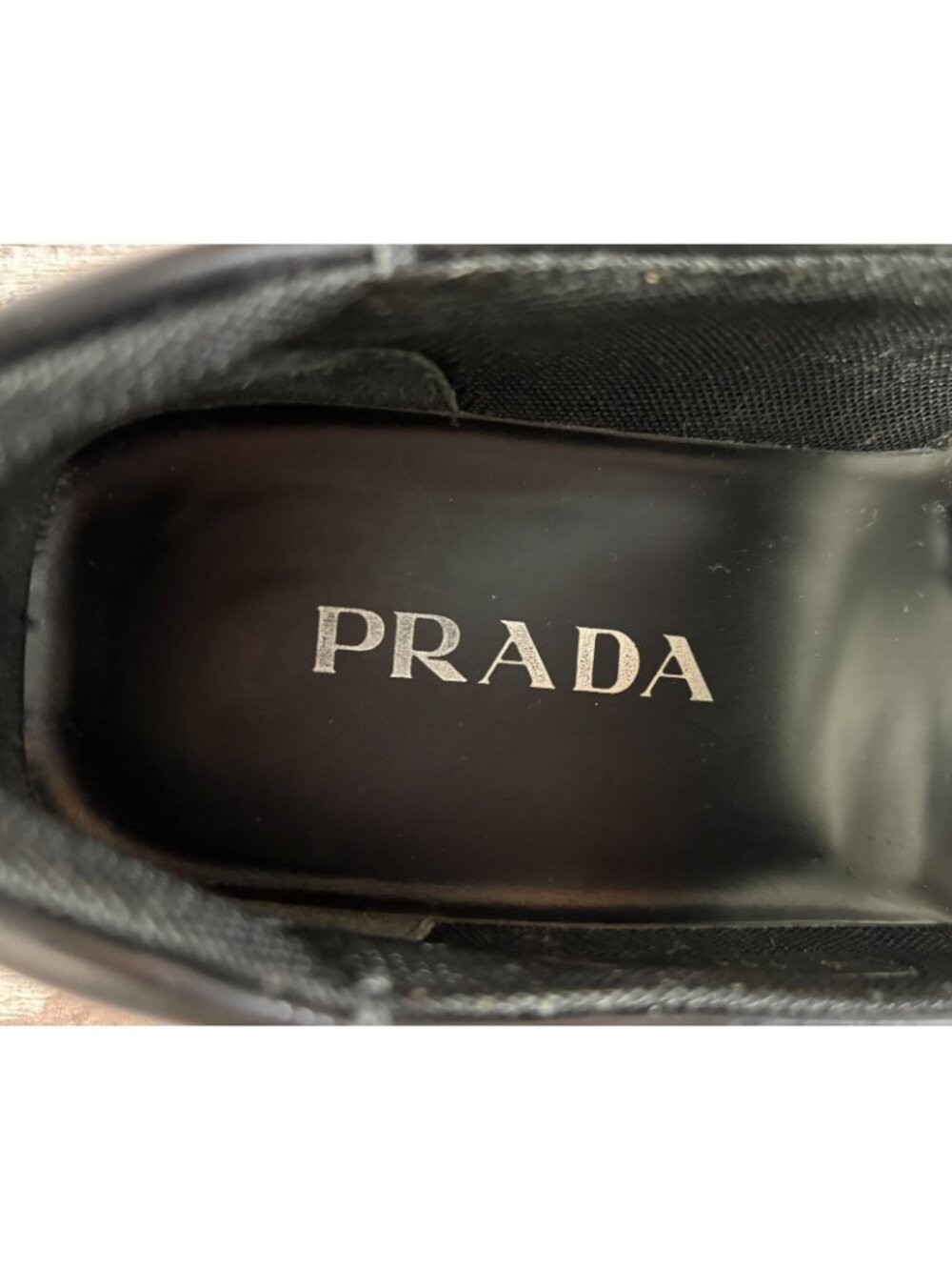 PRADA Platform Leather Loafer Prada Size 7 US color black mspr $1290 - Picture 8 of 9